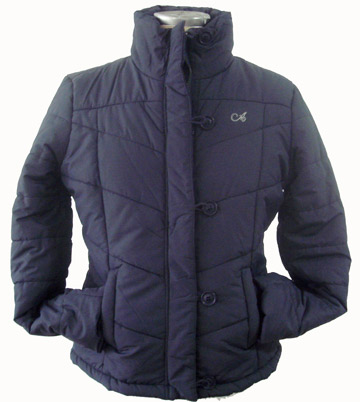  pading ,front zip, Snap, metalic brand . winter jackets for girls .